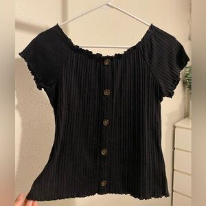 black boutique top